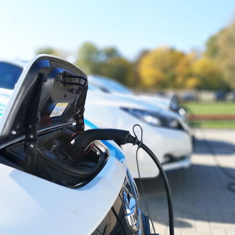 EV plugged in and charging